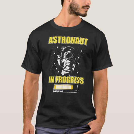 Astronaut in wording Loading Future Spaceman Moon T-shirt (Voorkant)