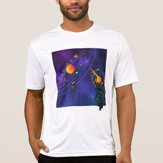 Astronaut in zonnecentrales t-shirt (Voorkant)
