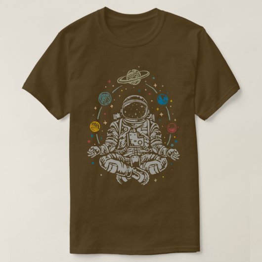 Astronaut International Yoga Day T-shirt (Design voorkant)