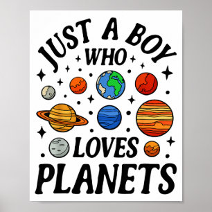 Astronaut Is Gewoon Een Jongen Die Van Planeten Li Poster