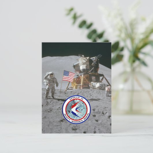 Astronaut James Irwin (Apollo 15) Briefkaart (Staand voorkant)