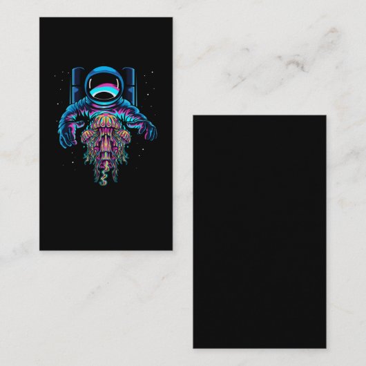 Astronaut Jelly Fishes Colorful Cosmonaut Visitekaartje (Voorkant / Achterkant)