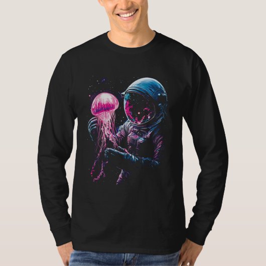 Astronaut Jellyfish Outer Space Explorer Galaxy Sc T-shirt (Voorkant)