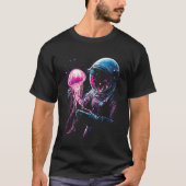 Astronaut Jellyfish Outer Space Explorer Galaxy Sc T-shirt (Voorkant)