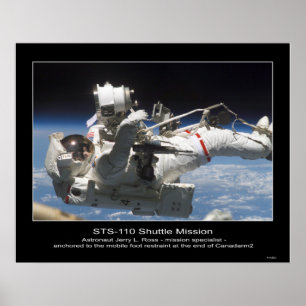 Astronaut Jerry L. Ross verankerd in de Mobile Poster