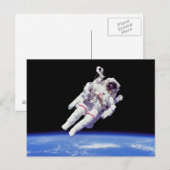 Astronaut Jetpack Ruimtewandeling Aarde Omloopbaan Briefkaart (Voorkant / Achterkant)