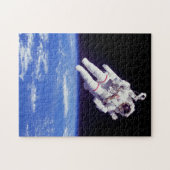 Astronaut Jetpack Ruimtewandeling Aarde Omloopbaan Legpuzzel (Horizontaal)