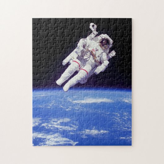 Astronaut Jetpack Ruimtewandeling Aarde Omloopbaan Legpuzzel (Verticaal)
