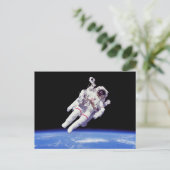 Astronaut Jetpack Spacewalk Earth Orbit Foto Briefkaart (Staand voorkant)