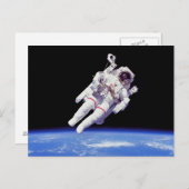 Astronaut Jetpack Spacewalk Earth Orbit Foto Briefkaart (Voorkant / Achterkant)