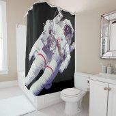 Astronaut Jetpack Spacewalk Earth Orbit Foto Douchegordijn (In situ)