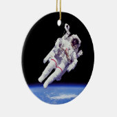 Astronaut Jetpack Spacewalk Earth Orbit Foto Keramisch Ornament (Rechts)