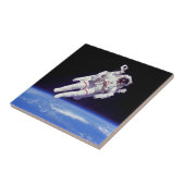 Astronaut Jetpack Spacewalk Earth Orbit Foto Tegeltje (Zijkant)