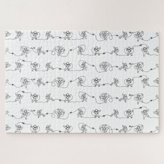 Astronaut Jigzaag Puzzle Legpuzzel (Horizontaal)