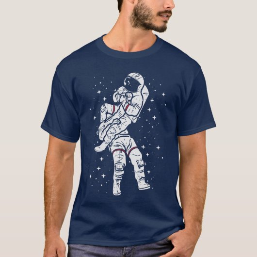 Astronaut Jiu Jitsu Funny Jujitsu Bjj Space Men Wo T-shirt (Voorkant)