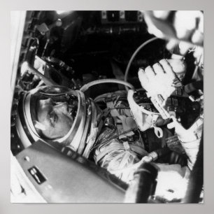Astronaut John Glenn in Friendship 7 Poster