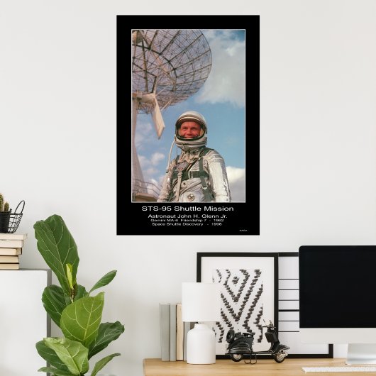 Astronaut John H. Glenn Jr. Poster (Thuiskantoor)