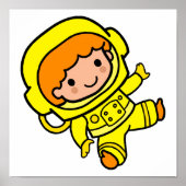 astronaut jongen 1 poster (Voorkant)