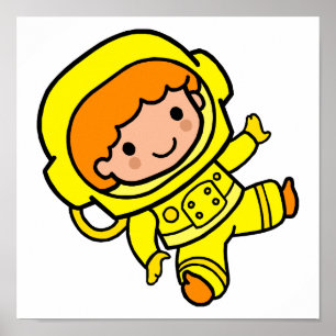 astronaut jongen 1 poster