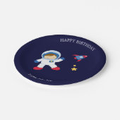 Astronaut jongen kinderen verjaardag papieren bordje (Gekanteld)