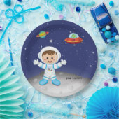 Astronaut jongen papieren bordje (Feest)