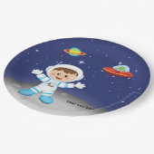Astronaut jongen papieren bordje (Gekanteld)