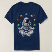 Astronaut jongleert ruimteplaneten t-shirt (Design voorkant)