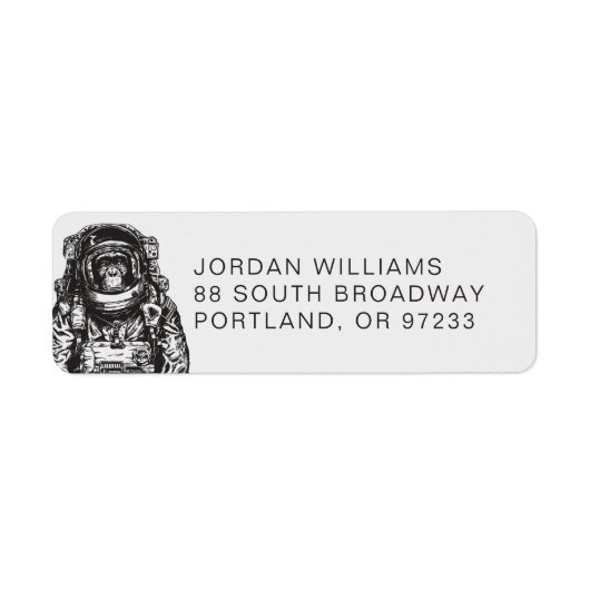 astronaut | Jouw namen toevoegen Etiket (Voorkant)