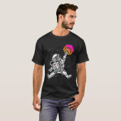 Astronaut Jump HEX Coin to the Moon Crypto Token W T-shirt (Voorkant volledig)