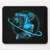 Astronaut Jumping Around Saturn Artwork | Muismat (Voorkant)