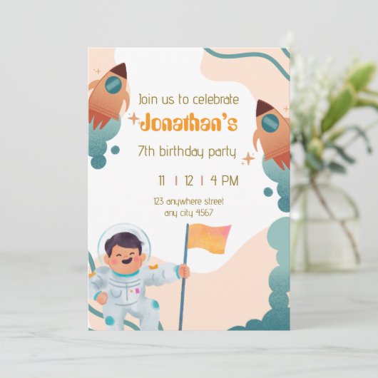 Astronaut Kaart (Staand voorkant)