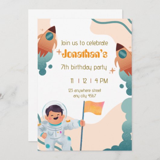 Astronaut Kaart (Voorkant / Achterkant)