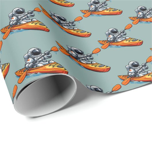 . Astronaut Kajakvaren Cadeaupapier (Rol Hoek)