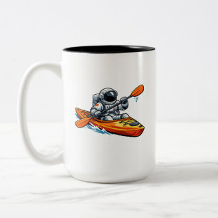 . Astronaut Kajakvaren Tweekleurige Koffiemok