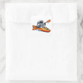 . Astronaut Kajakvaren Vierkante Sticker (Tas)