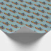 Astronaut Kanoën Cadeaupapier (Hoek)