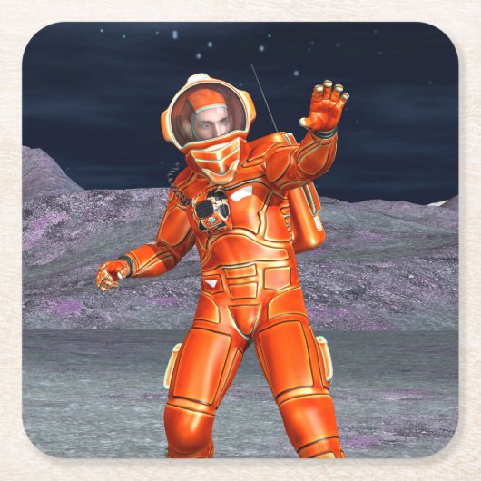 Astronaut Kartonnen Onderzetters (Voorkant)