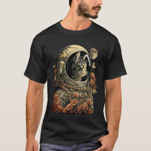 Astronaut Kat Bloemen  Astronaut Pak Roze F T-shirt
