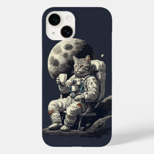 Astronaut Kat Heeft Kopje Koffie Case-Mate iPhone 14 Hoesje