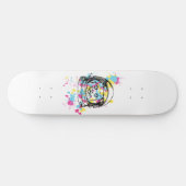 Astronaut Kat Illustratie Persoonlijk Skateboard (Horizontaal)