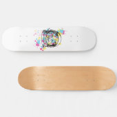 Astronaut Kat Illustratie Persoonlijk Skateboard (Horizontaal)