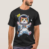 Astronaut kat in de problemen t-shirt (Voorkant)