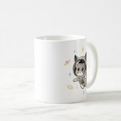 Astronaut kat in de ruimte Schattigee kat Koffiemok (Voorkant rechts)