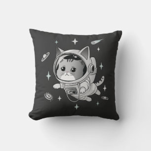 Astronaut kat in de ruimte Schattigee kat Kussen