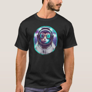 Astronaut Kat in de ruimte voor mannen en vrouwen T-shirt