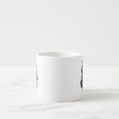 Astronaut Kat Inkt Kunst Espresso Kop (Voorkant)