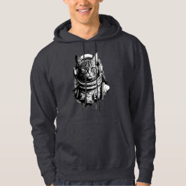 Astronaut Kat Inkt Kunst Hoodie