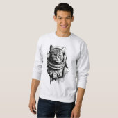 Astronaut Kat Inkt Kunst Trui (Voorkant volledig)