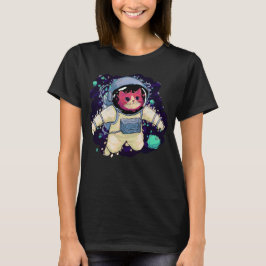 Astronaut Kat kleurrijk T-shirt