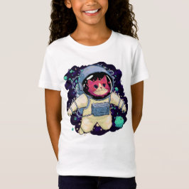 Astronaut Kat kleurrijk T-shirt
